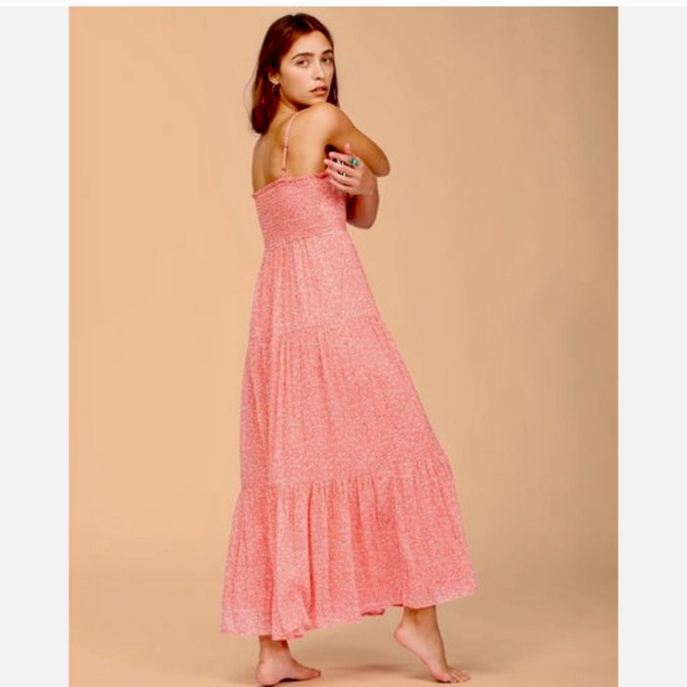 Billabong X Wrangler Pink Floral Maxi Dress
